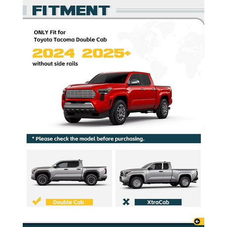2024+ Toyota Tacoma - OE Style Roof Rack For Double Cab