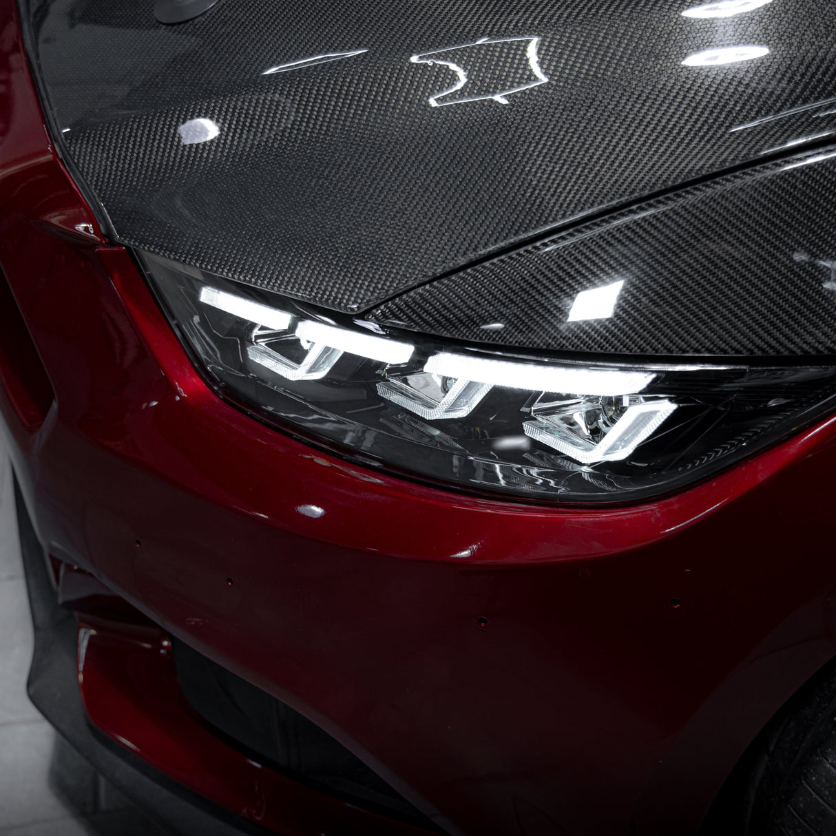 2015-2017 Ford Mustang Projector Headlights S650 Style LED Amber Sequential Turn Signals