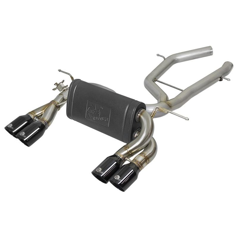 aFe MACH Force-Xp 2-1/2in SS Axle Back Exhaust w/Black Tips 15+ BMW M3/M4 (F80/F82) L6 3.0L (tt) S55