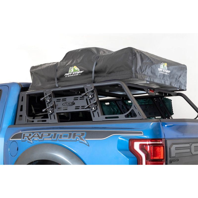 Addictive Desert Designs 2015+ Ford F-150 Overlander Chase Rack w/ 3rd Brake Light - Hammer Black