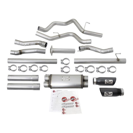 aFe MACHForce XP 3in 409-SS Exhaust Cat-Back 2017 Ford F-150 Raptor V6-3.5L (tt) w/ Black Tip