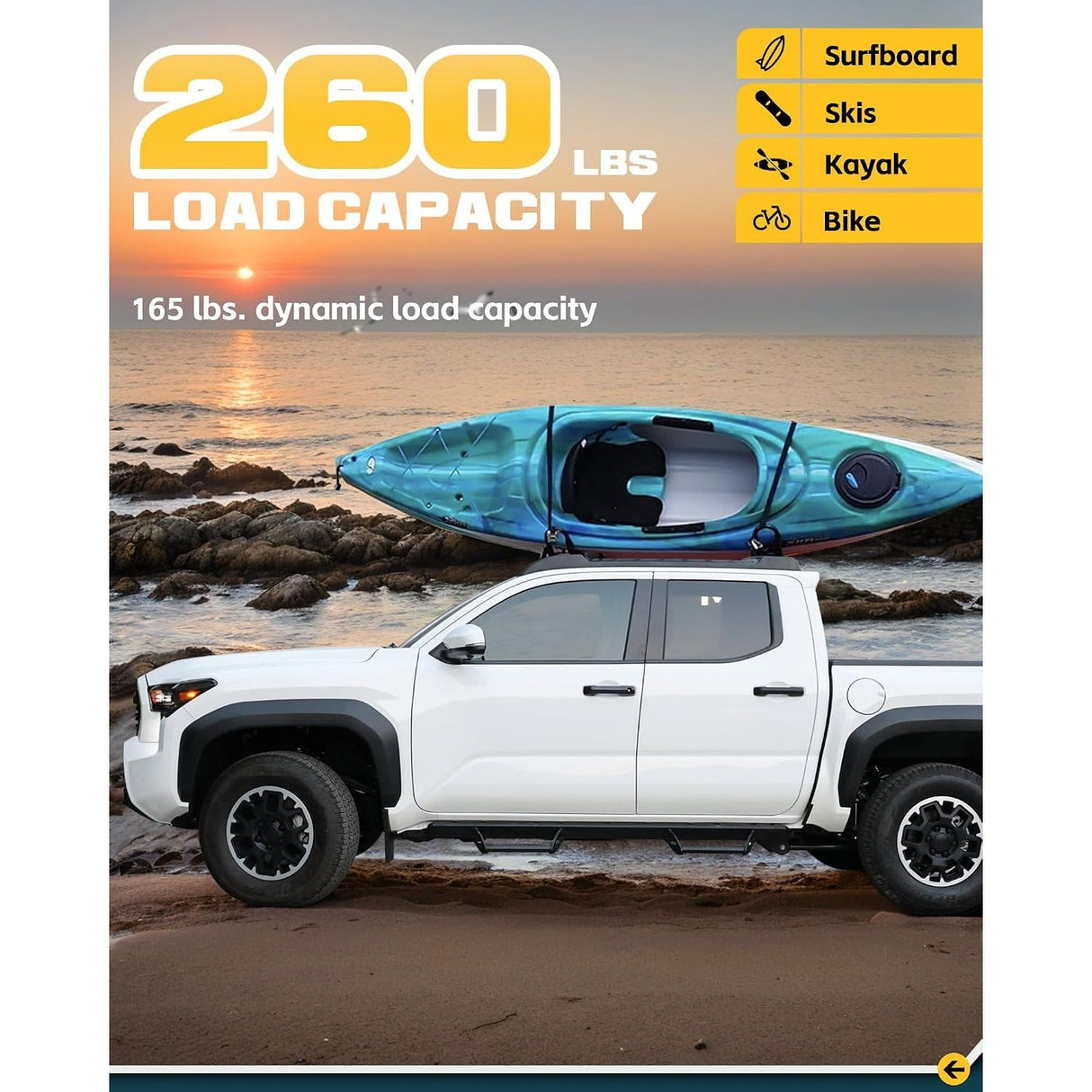 2024+ Toyota Tacoma - OE Style Roof Rack For Double Cab