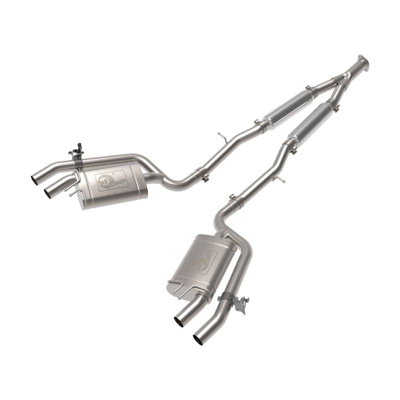 aFe 22-23 Kia Stinger L4-2.5L Turbo Gemini XV 3in to Dual 2-1/2in Cat-Back Exhaust System w/ Cut-Out