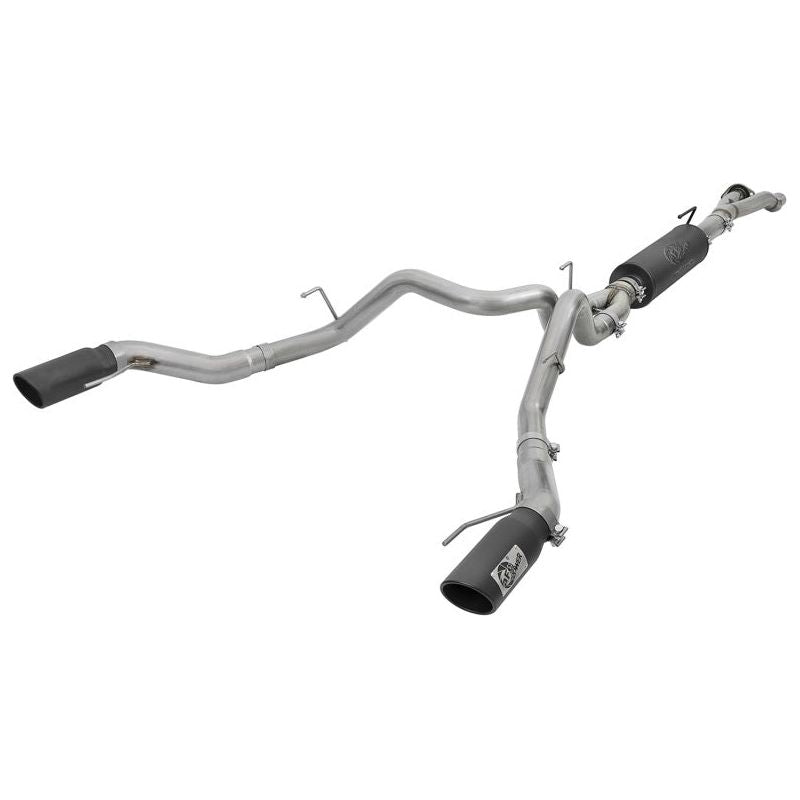 aFe MACH Force-Xp 3in to 3-1/2in 304 SS Cat-Back Exhaust w/Black Tip 17-18 Ford F-150 Raptor V6 3.5L