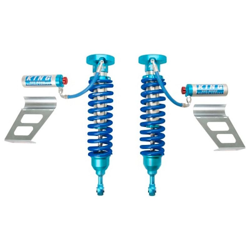 King Shocks 07-21 Toyota Tundra Front 2.5 Dia Coilover Hose Remote W/Springs, Pair W/Comp. Adj.