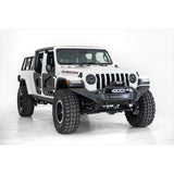 Addictive Desert Designs 2020 Jeep Gladiator JT Stealth Fighter Front Bump w/ Top Hoop & Winch Mount