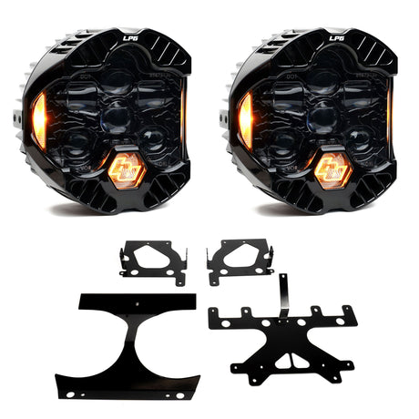 Baja Designs 2015-2024 Harley-Davidson Road Glide (Dual Light) DOT LP6 LED DRL Headlight Kit - Amber