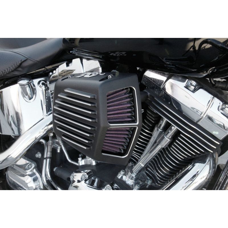 K&N Street Metal Intake System for 01-16 Harley Davidson Softail/Dyna - Shaker Black