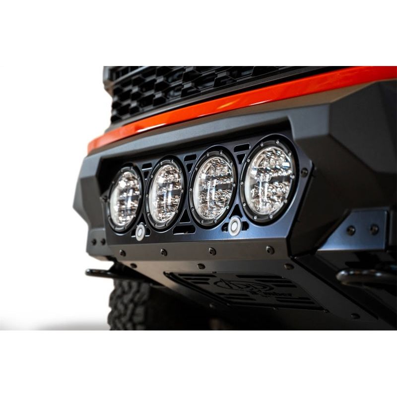 Addictive Desert Designs 2021+ Ford Raptor Bomber Front Bumper w/ 4 Rigid 360 6in Light Mounts