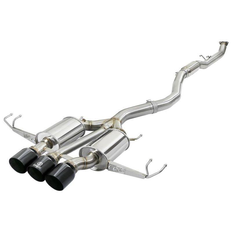 aFe Takeda 3in 304 SS Cat-Back Exhaust w/ Tri-Black Tips 17-18 Honda Civic Type R L4 2.0L (t)