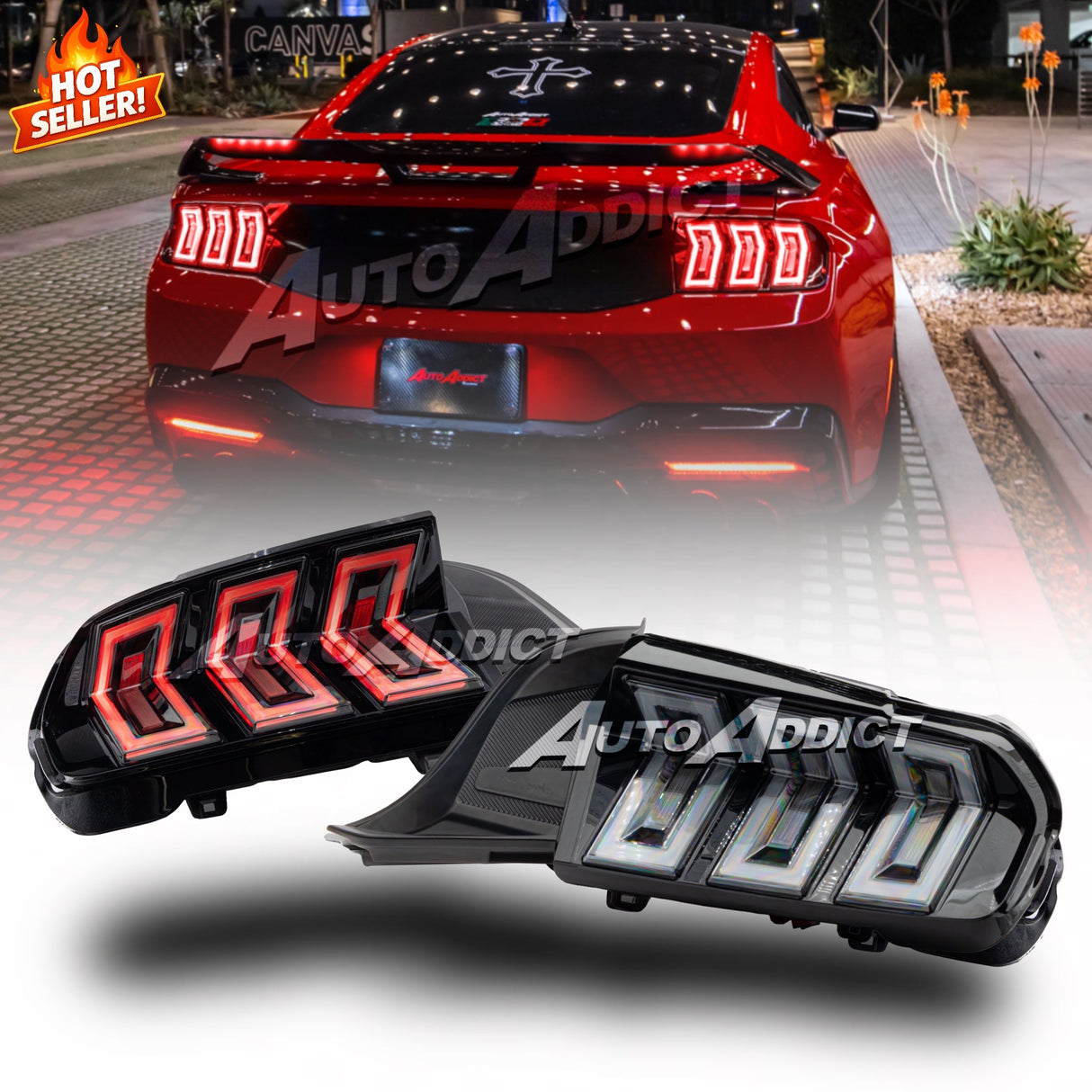 2024-2026 Mustang S650 Heritage-X Taillights Amber Turn Signal Sequential w/ Animation