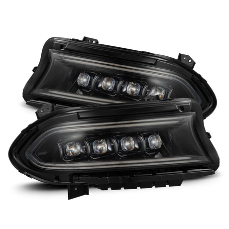 2015-2023 Dodge Charger Alpharex NOVA-Series LED Projector Headlights - Alpha-Black