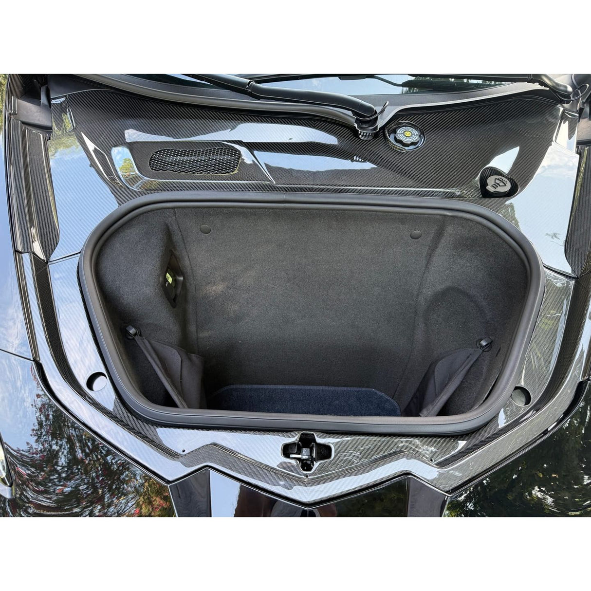 2020+ Corvette C8 DRY CARBON FIBER Front Trunk Trim Cover Kit