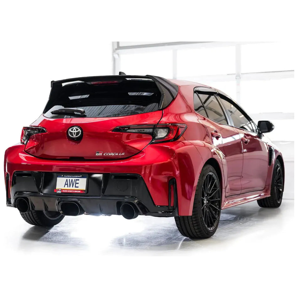 AWE Tuning 2023+ Toyota GR Corolla Track Edition Exhaust - Diamond Black Tips