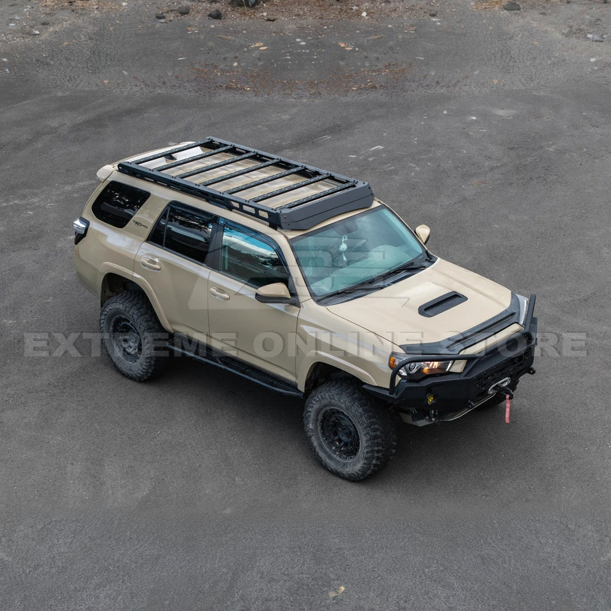 2010-24 Toyota 4Runner V2 Carbon Steel Black Top Roof Rack Cargo Carrier