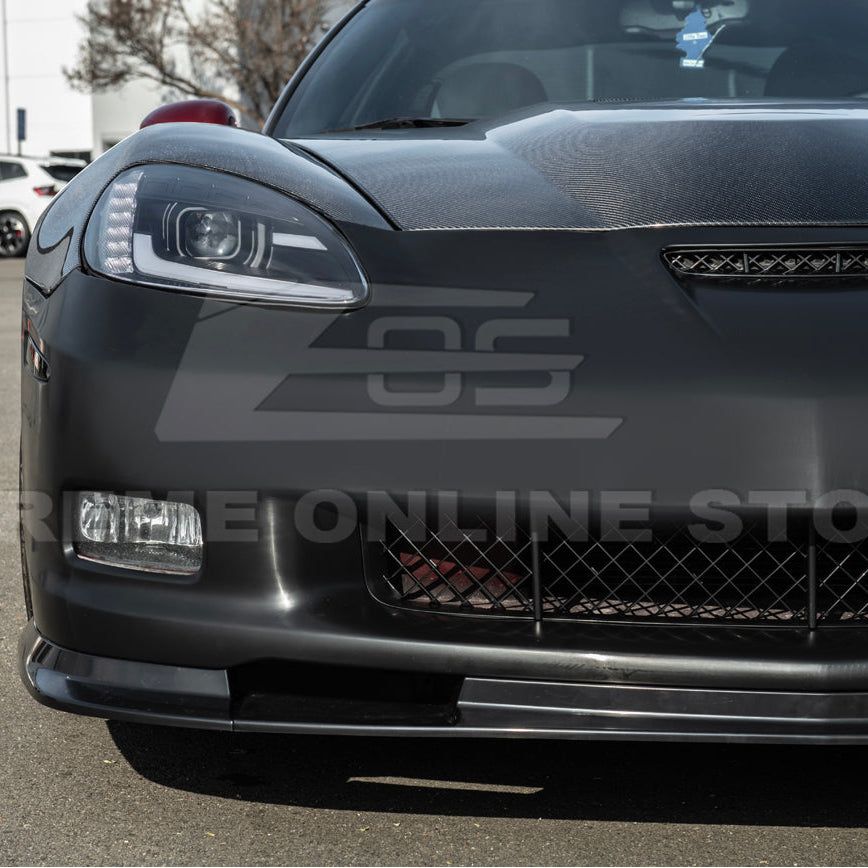 2005-13 Corvette C6 Base | C6 ZR1 Style Primed Full Front Bumper Cover Lip