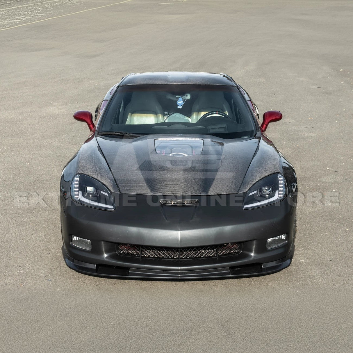 2005-13 Corvette C6 Base | C6 ZR1 Style Primed Full Front Bumper Cover Lip