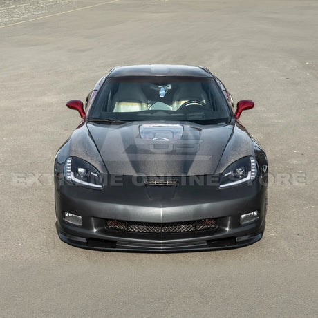 2005-13 Corvette C6 Base | C6 ZR1 Style Primed Full Front Bumper Cover Lip