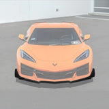 2023-2026 Chevrolet Corvette C8 Z06 Z07 Carbon Fiber Front Splitter With Canards