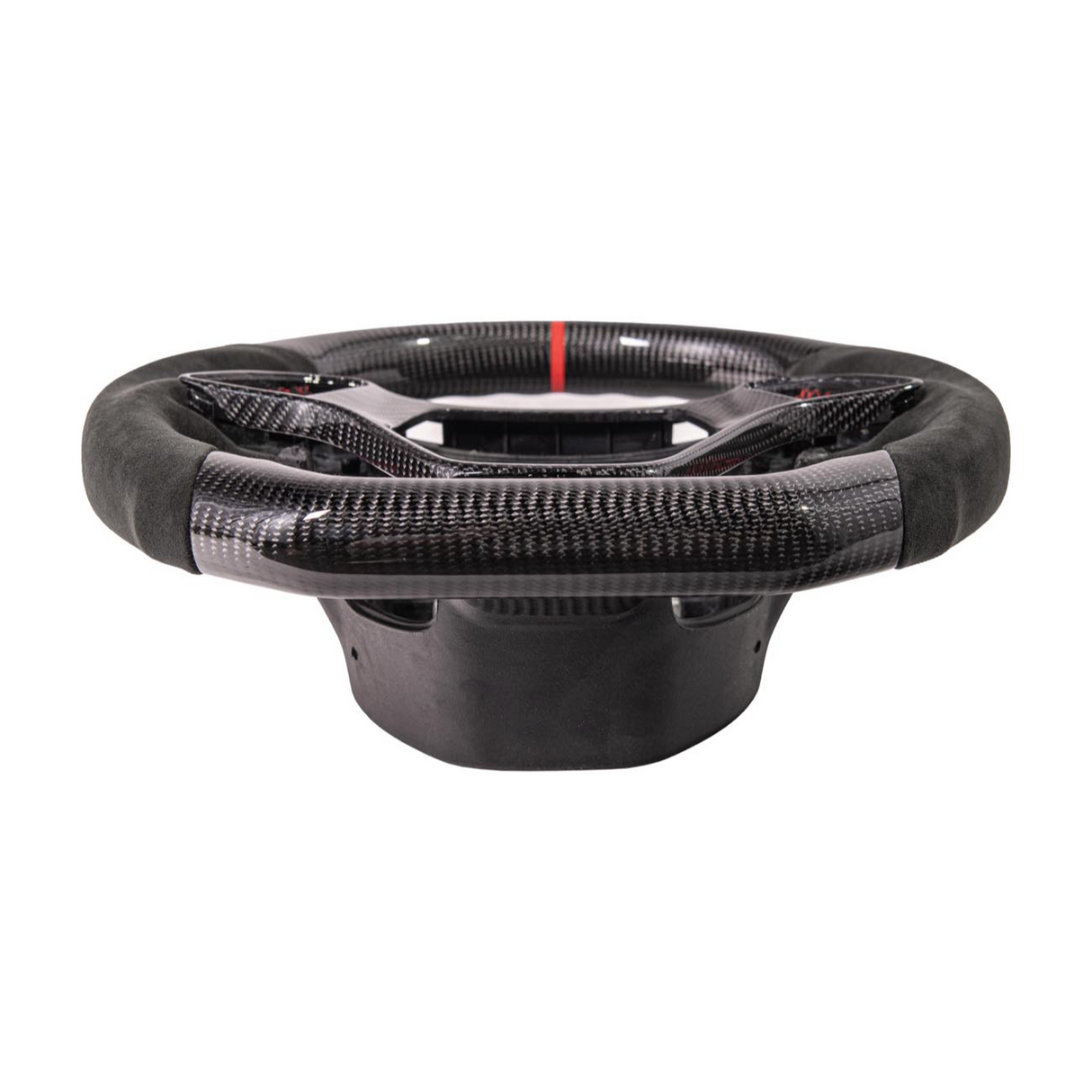 Chevrolet Corvette C7 Black Leather Red Stitching Carbon Fiber Steering Wheel