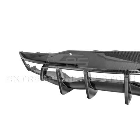2020+ Corvette C8 And ERAY Rear Bumper Diffuser Quad Exit - Carbon Fiber