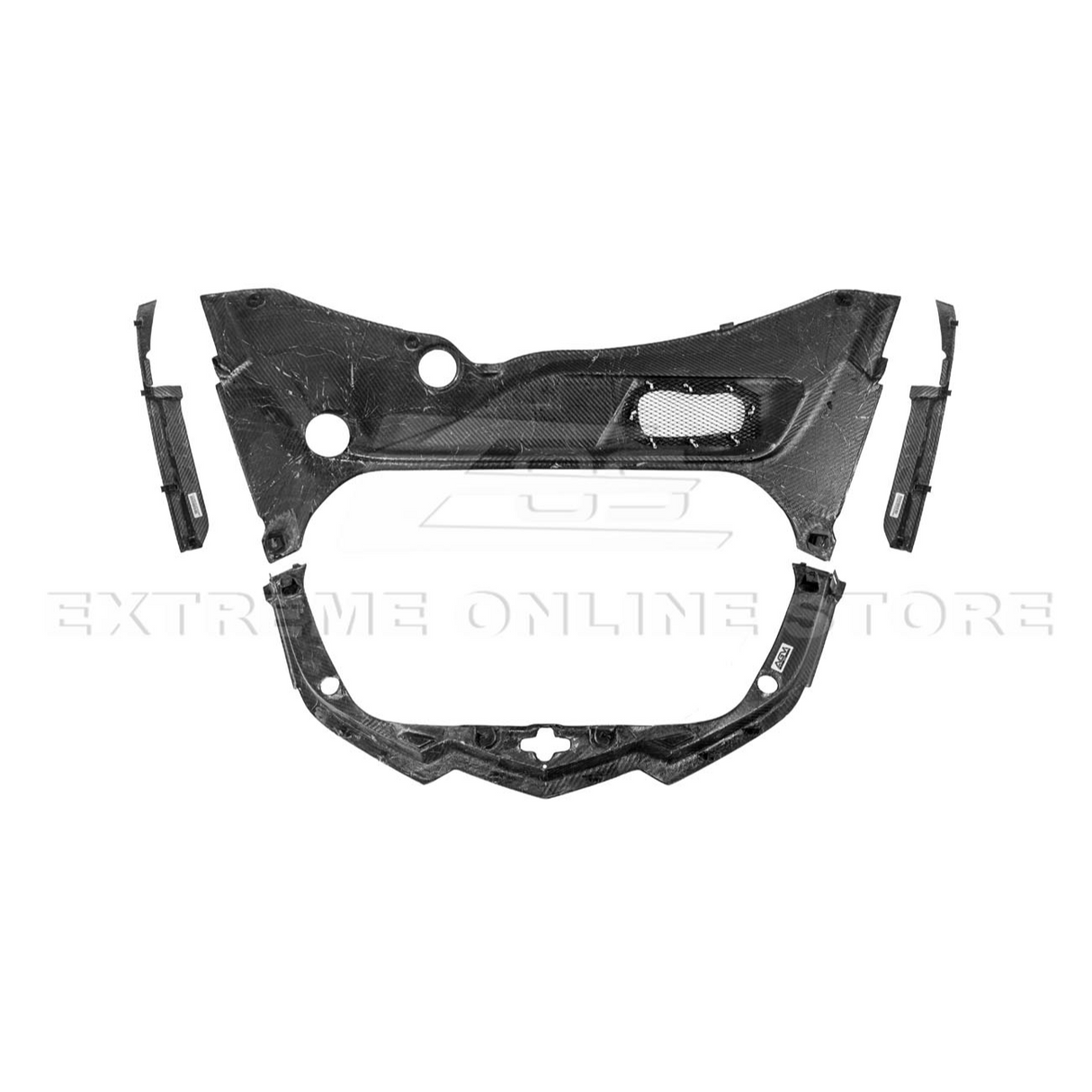 Corvette C8 DRY CARBON FIBER Front Trunk Trim Cover Kit