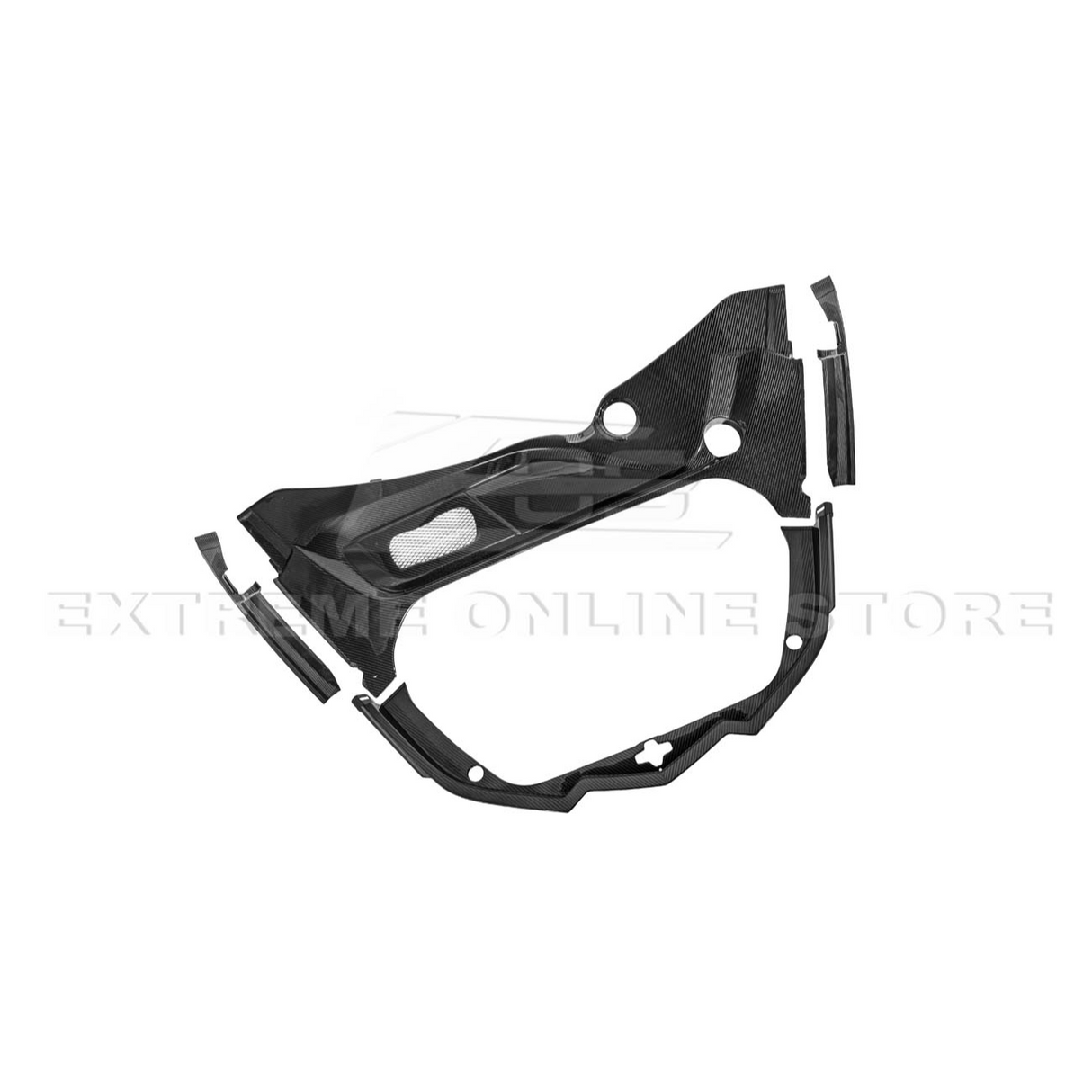 Corvette C8 DRY CARBON FIBER Front Trunk Trim Cover Kit