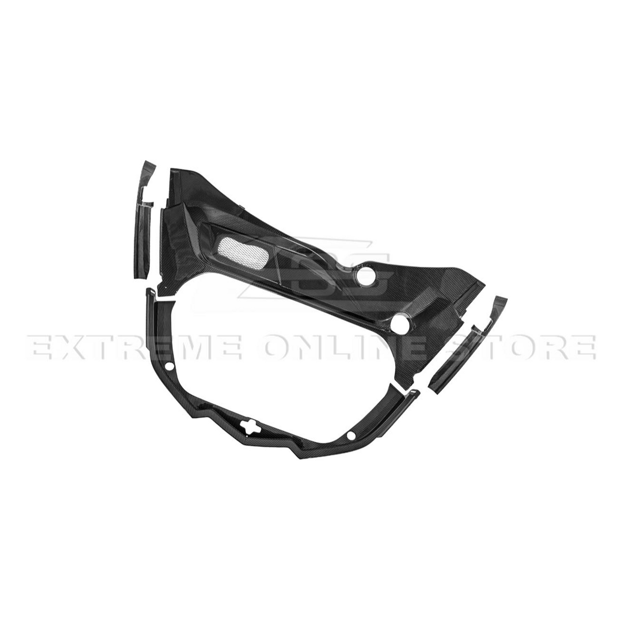 Corvette C8 DRY CARBON FIBER Front Trunk Trim Cover Kit