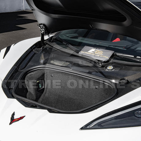 2020+ Corvette C8 DRY CARBON FIBER Front Trunk Trim Cover Kit