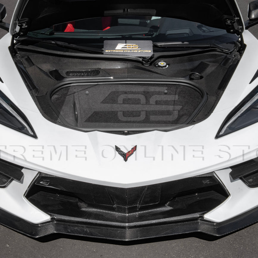 Corvette C8 DRY CARBON FIBER Front Trunk Trim Cover Kit