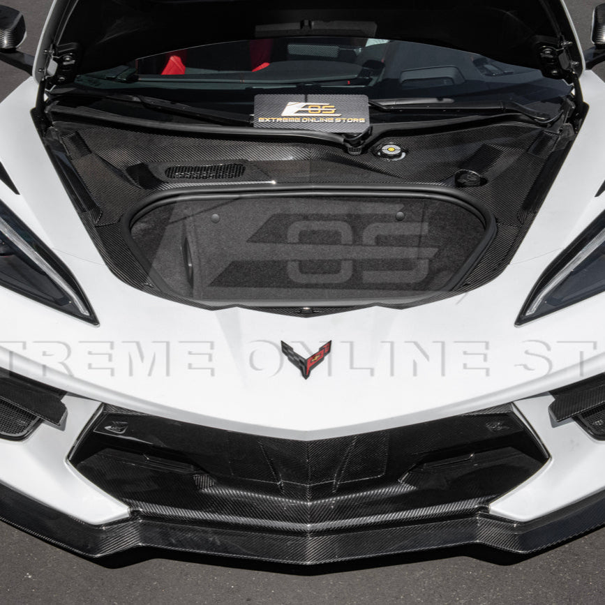Corvette C8 DRY CARBON FIBER Front Trunk Trim Cover Kit