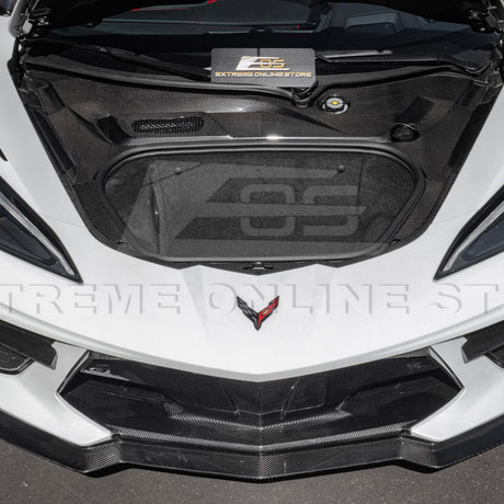 2020+ Corvette C8 DRY CARBON FIBER Front Trunk Trim Cover Kit