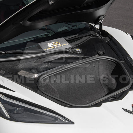 2020+ Corvette C8 DRY CARBON FIBER Front Trunk Trim Cover Kit