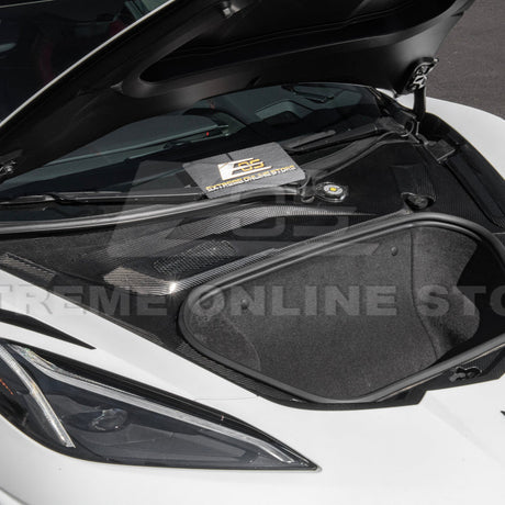 2020+ Corvette C8 DRY CARBON FIBER Front Trunk Trim Cover Kit