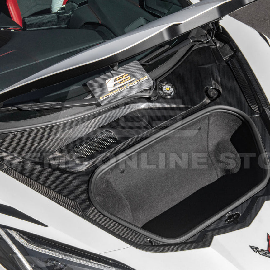 Corvette C8 DRY CARBON FIBER Front Trunk Trim Cover Kit