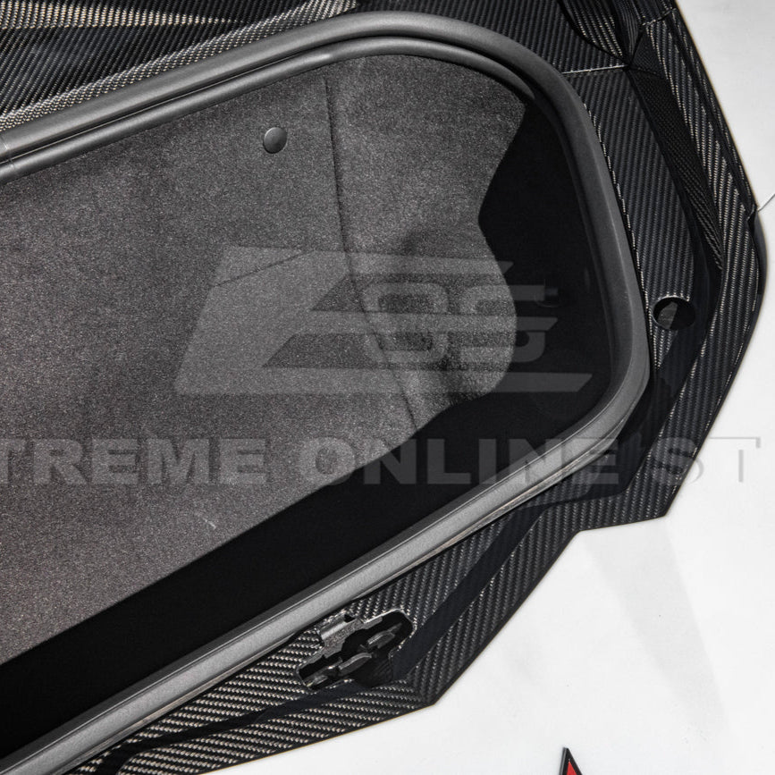 Corvette C8 DRY CARBON FIBER Front Trunk Trim Cover Kit
