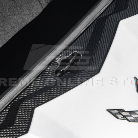 2020+ Corvette C8 DRY CARBON FIBER Front Trunk Trim Cover Kit