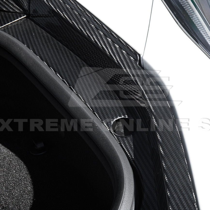 Corvette C8 DRY CARBON FIBER Front Trunk Trim Cover Kit