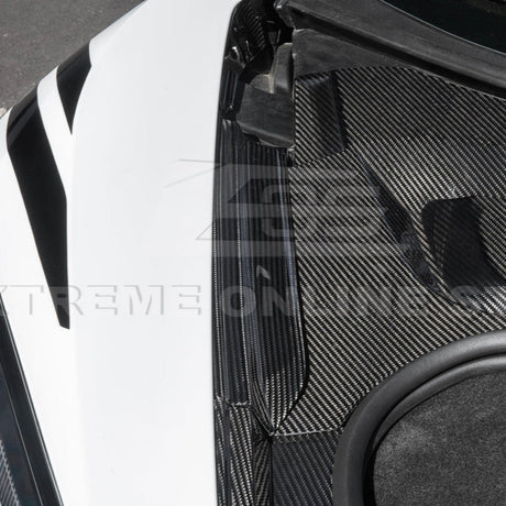 2020+ Corvette C8 DRY CARBON FIBER Front Trunk Trim Cover Kit