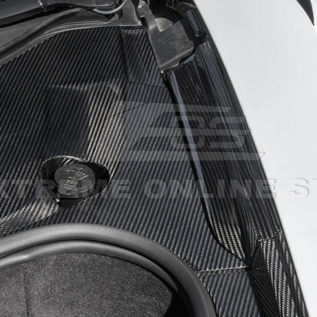 2020+ Corvette C8 DRY CARBON FIBER Front Trunk Trim Cover Kit