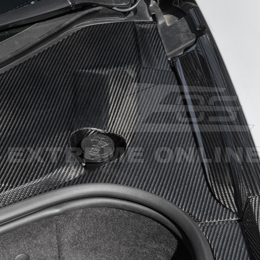 Corvette C8 DRY CARBON FIBER Front Trunk Trim Cover Kit