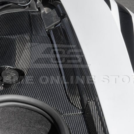 2020+ Corvette C8 DRY CARBON FIBER Front Trunk Trim Cover Kit