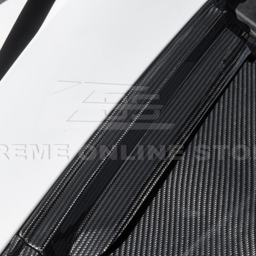 Corvette C8 DRY CARBON FIBER Front Trunk Trim Cover Kit