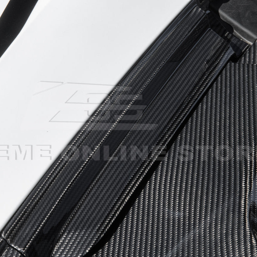 Corvette C8 DRY CARBON FIBER Front Trunk Trim Cover Kit