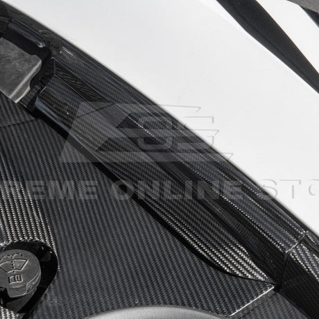 2020+ Corvette C8 DRY CARBON FIBER Front Trunk Trim Cover Kit