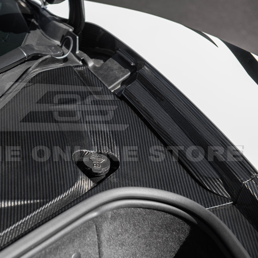 Corvette C8 DRY CARBON FIBER Front Trunk Trim Cover Kit