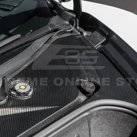 2020+ Corvette C8 DRY CARBON FIBER Front Trunk Trim Cover Kit