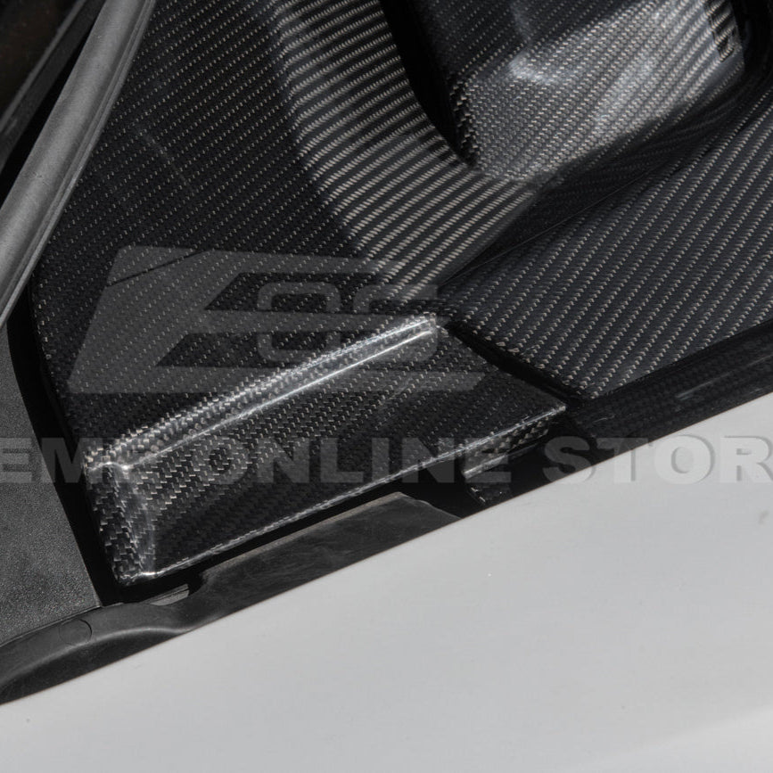 Corvette C8 DRY CARBON FIBER Front Trunk Trim Cover Kit