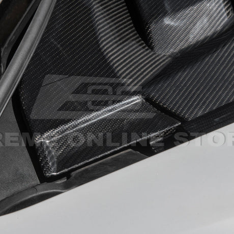 2020+ Corvette C8 DRY CARBON FIBER Front Trunk Trim Cover Kit