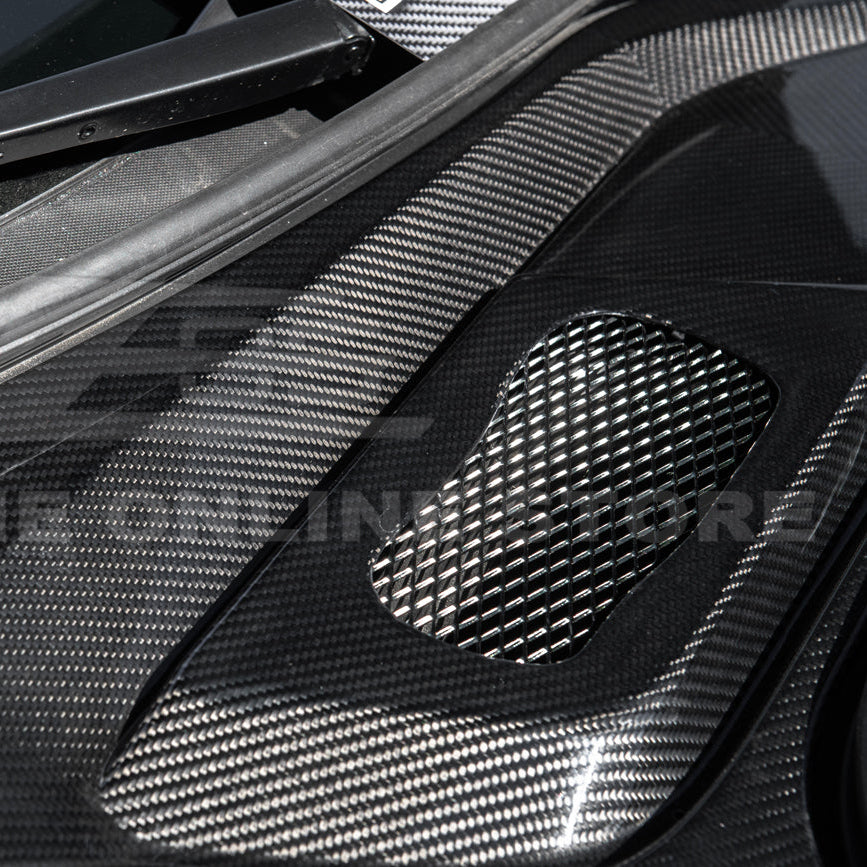 Corvette C8 DRY CARBON FIBER Front Trunk Trim Cover Kit